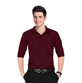 Men Regular Fit Solid Spread Collar Casual Shirt